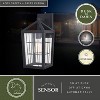 VAXCEL Gage 7-in Black Outdoor Farmhouse Wire Cage Wall Lantern, Dusk to Dawn 1-Light Wall Lamp Sconce with Clear Glass Panels - 2 of 4