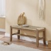 Alaterre Furniture 40" Davenport Wood Bench Light Amber: Farmhouse Style, Unupholstered Rectangle for Bedroom or Entryway - image 2 of 4