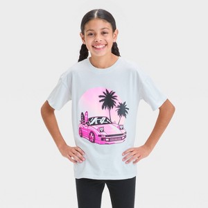 Girls' Short Sleeve Oversized Graphic T-Shirt - Cat & Jack™ - 1 of 4