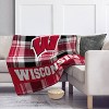 NCAA Wisconsin Badgers Plaid Ultra Cozy Throw Blanket - 2 of 3