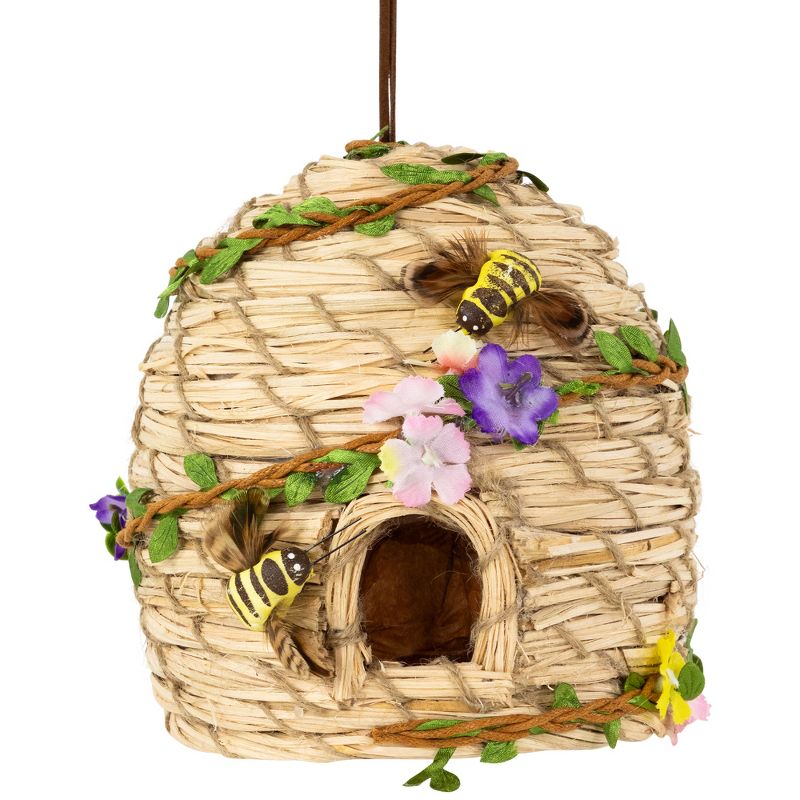 Northlight Beehive with Bees Spring Hanging Decoration - 6.25", 1 of 7