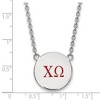 Black Bow Jewelry Sterling Silver Chi Omega Greek Life Necklace 18 Inch - 2 of 4