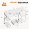 Mr Ironstone Computer Desk Small Home Office Bedroom Writing Study with Storage Space Fabric Side Bag Headphone Hook Metal Frame Adjustable - 3 of 4
