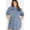 Women's Plus Size Remi Denim Dress - light wash | CITY CHIC - 2 of 4