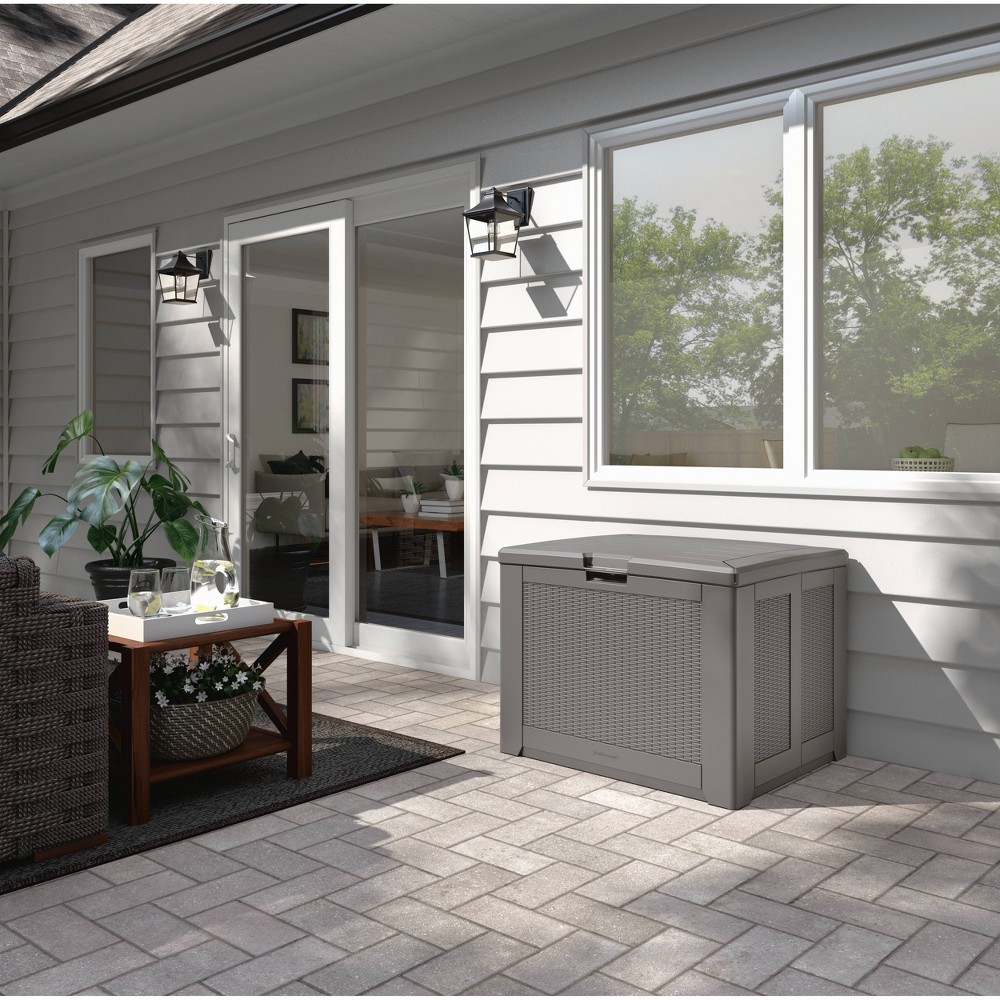 Rubbermaid Medium Decorative Deck Box Gray - 74gal