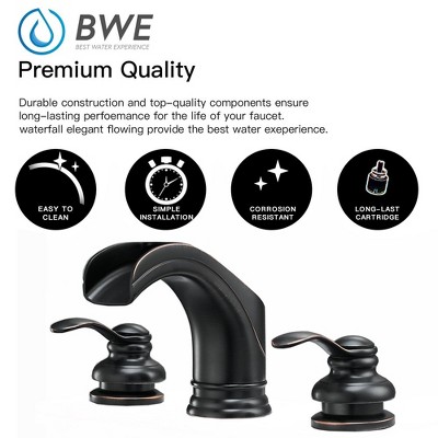 Oil-Rubbed Bronze 2-Handle Waterfall Bathroom Faucet