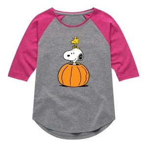 Girls' - Peanuts - Snoopy Woodstock Pumpkin - 1 of 4