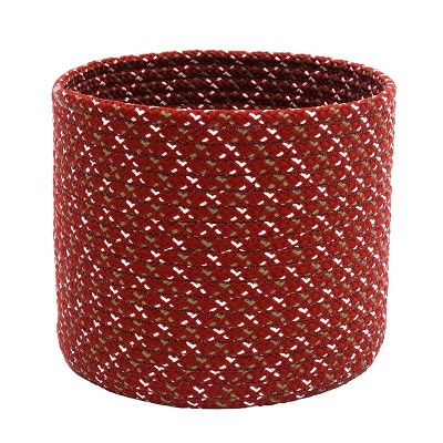 Colonial Mills Sleighbells Woven Holiday Basket - Red Multi 12"x12"x10"