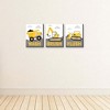 Big Dot of Happiness Dig It - Construction Party Zone - Kids Bathroom Rules Wall Art - 7.5 x 10 inches - Set of 3 Signs - Wash, Brush, Flush - 3 of 4