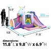 Pogo Bounce House Backyard Kids Residential Nylon Inflatable Indoor/Outdoor Bouncer with Slide for Small Kids - Unicorn - 2 of 4