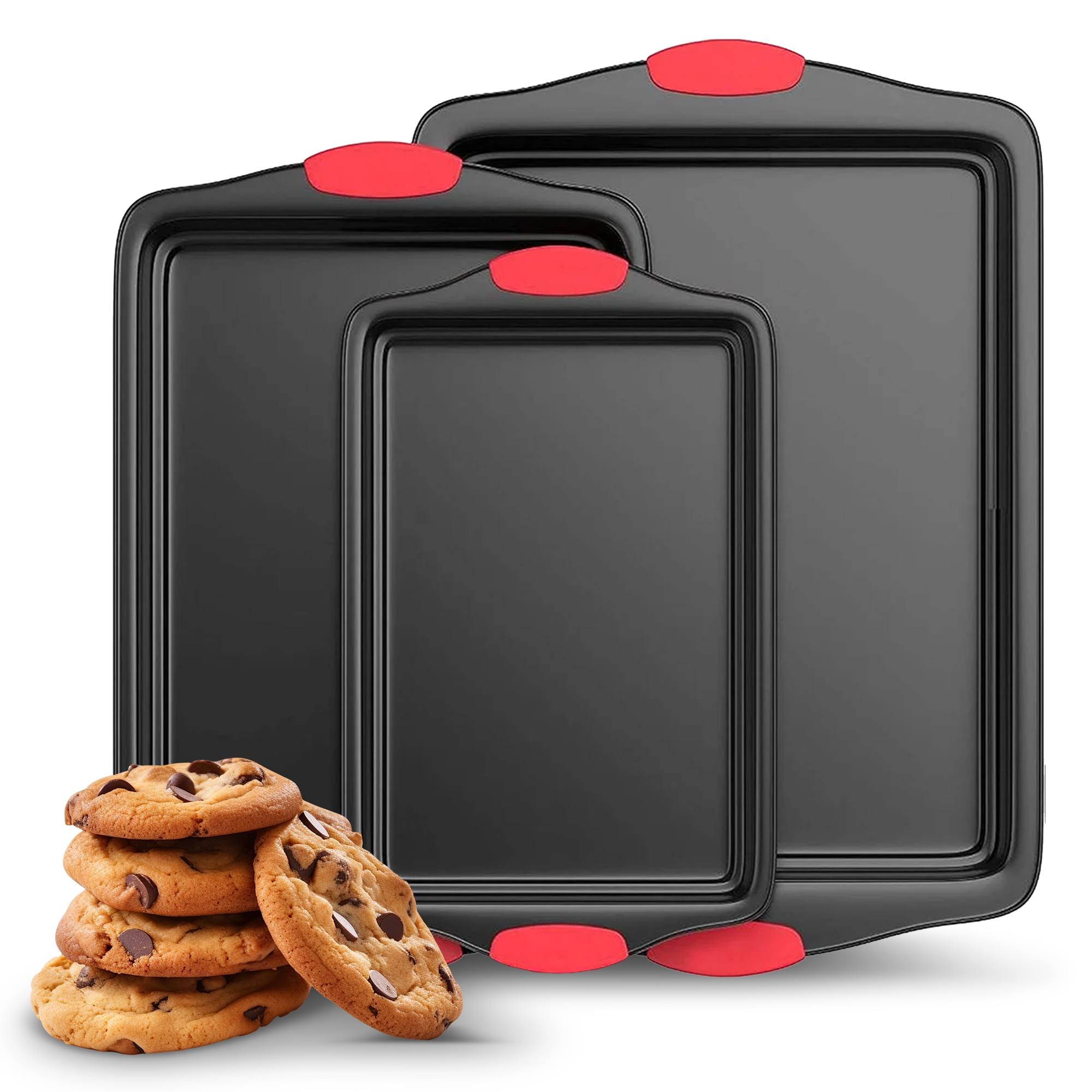 Cheer Collection Set of 3 Premium Nonstick Oven Baking Pans
