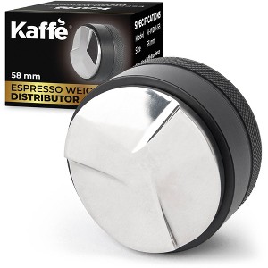 Kaffe 58mm Espresso Weighted Distributor: Coffee & Espresso Accessories, Coffee Bar Tool, Metal, Black - 1 of 4