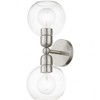 Livex Lighting Downtown 2 - Light Vanity in  Brushed Nickel - 3 of 4