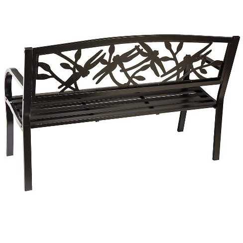 Plow Hearth Metal Blooming Garden Bench