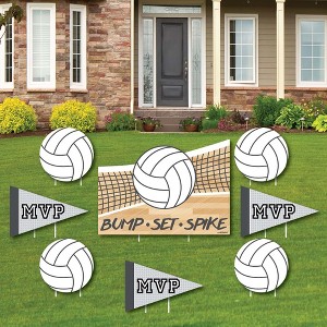 Big Dot of Happiness Bump, Set, Spike - Volleyball - Yard Sign & Outdoor Lawn Decorations - Baby Shower or Birthday Party Yard Signs - Set of 8 - 1 of 4