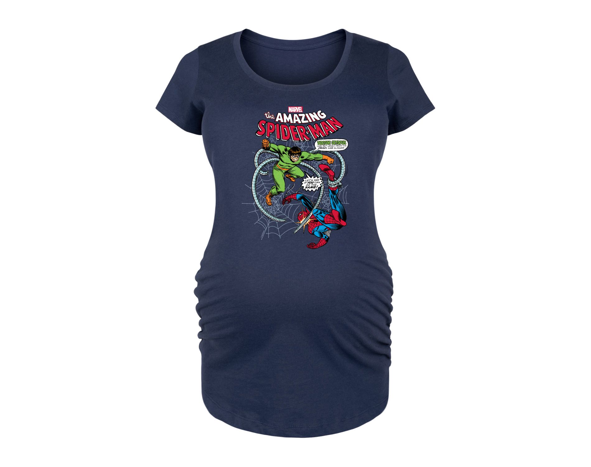 Women's Marvel Spider-man Fighting Doc Ock  - Navy - 2 X-Large