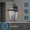VAXCEL Derby Dusk to Dawn Matte Black Outdoor Wall Lantern Light Clear Glass Shade, LED Compatible - 3 of 4