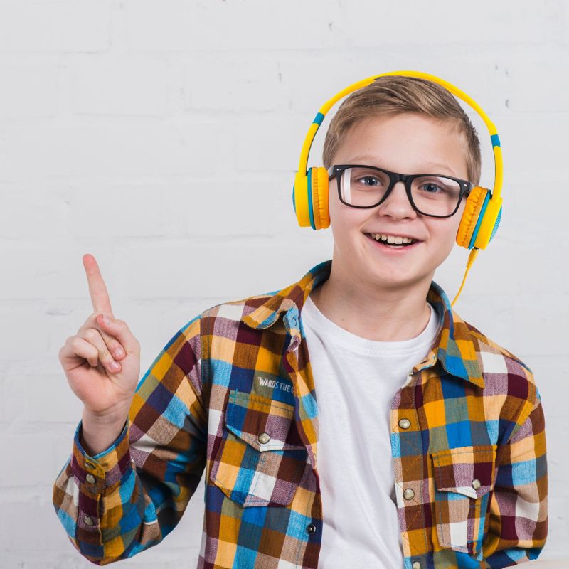 Insten Kids Headphones - 3.5mm Wired Cute Foldable On-Ear Earphones and Headset for Teens, Girls, Boys, Children & School, Yellow, 2 of 10