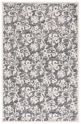 Handcrafted Elegance 8' x 10' Black Wool Tufted Area Rug