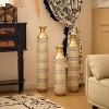 24/28.7/33.5 "Oversized Floor vase Set of 3 large metal glazed Vintage Grey oversized vase Living Room Bedroom Family Farmhouse - 3 of 4