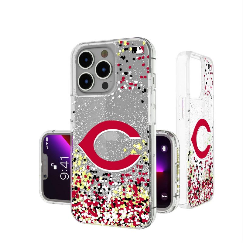Keyscaper Cincinnati Reds Confetti Glitter Phone Case, 1 of 2