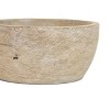 Set of 3 Whitewash Wood Pinch Bowls with Leather Tie - 4 of 4