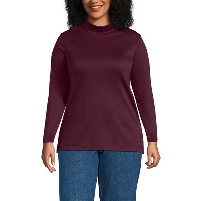 Lands' End Women's Supima Cotton Fitted Long Sleeve Turtleneck