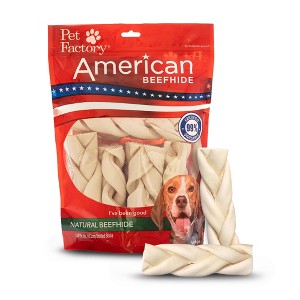 Pet Factory American Beefhide Braided Sticks - 6", 14 Count - 1 of 4
