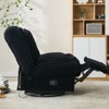 TiramisuBest 360 Swivel Rocking Recliner Manual Glider Armless Chair Adjustable Backrest Footrest Corduroy Small Space Living Room Office - 3 of 4