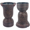 11" Indoor/Outdoor Polyresin 4-in-1 Instant Fountain with Planter Brownstone - Bernini: Cordless, Multi-Style - image 2 of 4