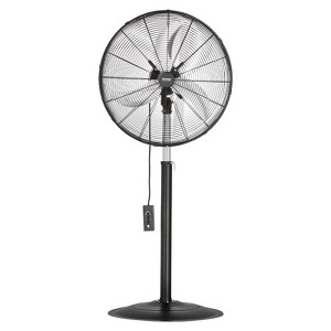 VEVOR Industrial Pedestal Fan, 24 Inch 85-Degree Oscillating Fan, Height Adjustable Standing Fans with 3 Adjustable Speeds, High Power Fans, Black - 1 of 4