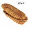 Aoibox Handwoven Woven Bread Basket with Removable Tray, Perfect for Serving Fruits, Vegetables, and More in Kitchen or Restaurant - 2 of 2