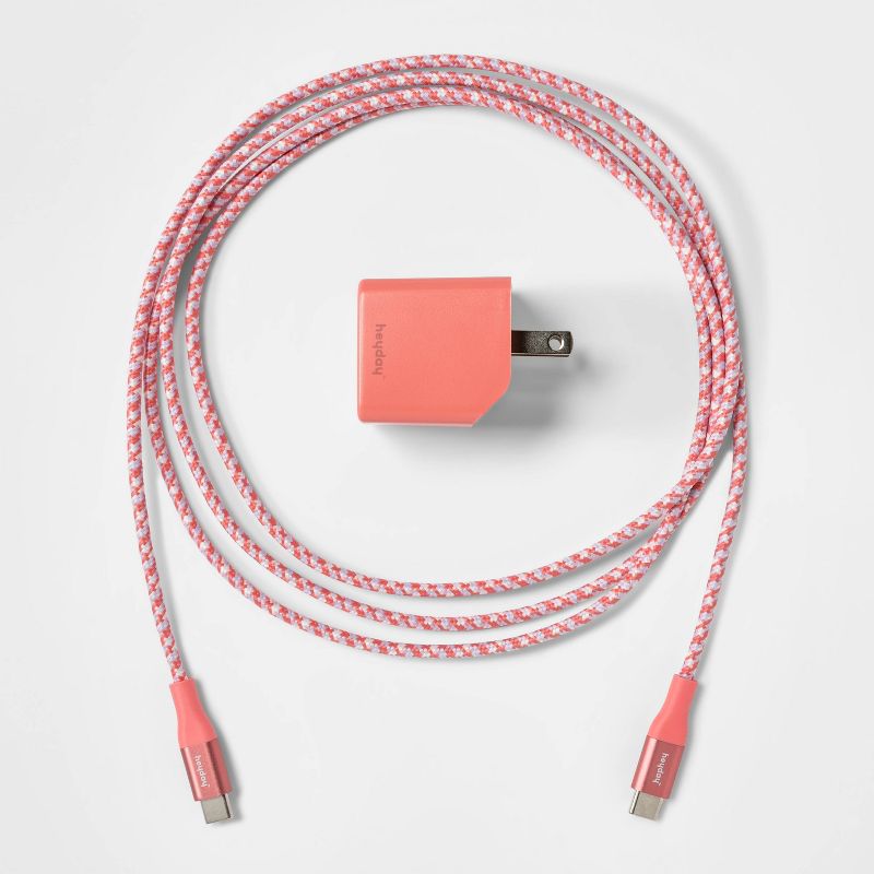 2-Port USB-A  USB-C Wall Charger with 6 USB-C to USB-C Braided Cable - heyday™, 4 of 7