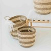 texxture Set of 3 Camden Woven Baskets, Seagrass Nesting Organizer Bins with Handles for Laundry, Blankets, Home Décor, or Decorative Display, Natural - 3 of 4