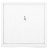 vidaXL Sliding Door Cabinet White 35.4 in.x15.7 in.x35.4 in. Steel - 2 of 4