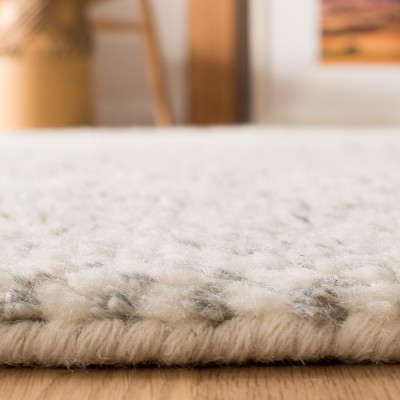 Gray Hand-Knotted Wool 9' x 12' Rectangular Accent Rug