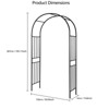 Heavy Duty Garden Arch Trellis - Weather-Resistant Arbor for Climbing Plants, Weddings, Parties & Outdoor Decor, Suitable for Lawn, Patio & Pathway - 4 of 4