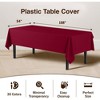 Crown Display 54 in. x 108 in. Plastic Tablecloth - 12 Pack - 3 of 4