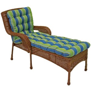 Blazing Needles, 74-inch by 19-inch Squarded Outdoor Spun Polyester Tufted Chaise Lounge Cushion - 1 of 1