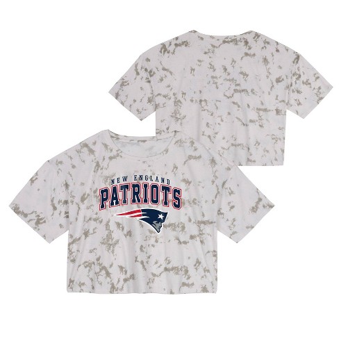 Nfl New England Patriots Girls' Short Sleeve Tie-dye Fashion Crop T-shirt :  Target