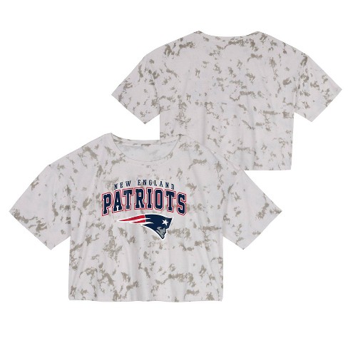 Nfl New England Patriots Junior Short Sleeve Tie-dye Fashion Crop T-shirt -  L : Target