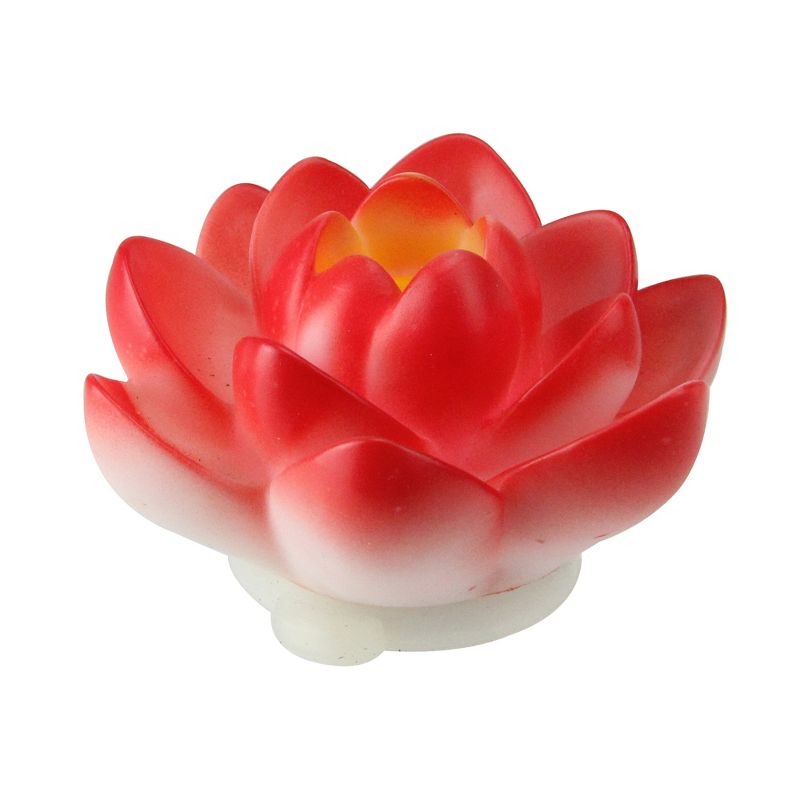 Pool Central Floating Flower LED Color Changing Patio or Swimming Pool Light 4” - Red/Yellow, 1 of 5