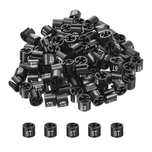 Unique Bargains Plastic Round Color Coding Hanger Garment Hanger Markers Tag 100 Pcs - 1 of 3