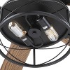 56 Inches Ceiling Fan with Light Caged Bulbs Plywood Blades for Farmhouse Bedroom Remote Control - 2 of 4