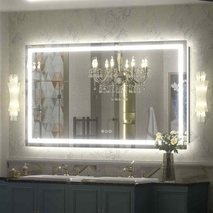 Apmir Super Bright Front & Back LED Lighted Anti-Fog Tempered Glass Bathroom/Vanity Mirror with ETL & 3-Year Warranty - 1 of 4