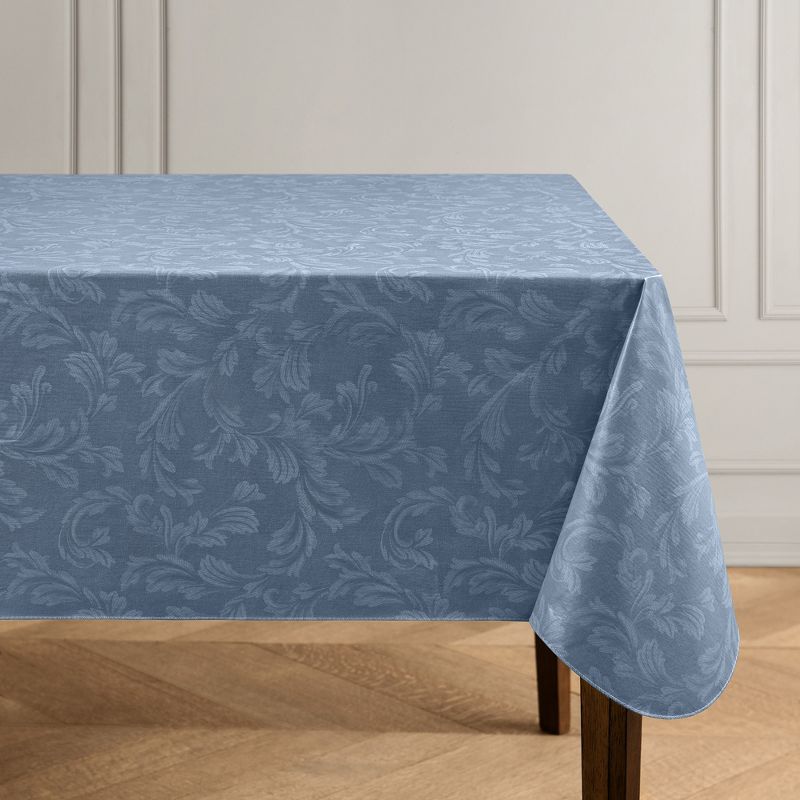 Camile Floral Scroll Damask Pattern Vinyl Indoor/Outdoor Tablecloth - Elrene Home Fashions, 1 of 5