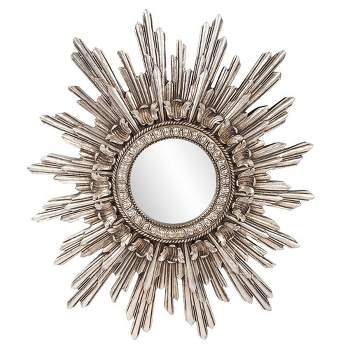 Howard Elliott Starburst Accent Mirror Antique Silver