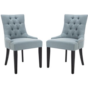 Abby 19" H Tufted Dining Chair With Nail Head Trim (Set of 2) - MCR4701 - Safavieh Couture - 1 of 4