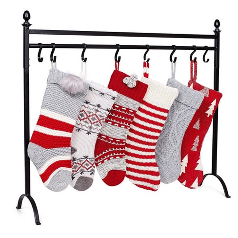 Birdrock Home 8 Hook Christmas Stocking Holder Stand - Black : Target