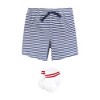 Hudson Baby Infant Boys Bodysuit, Short and Sock, Baseball Biggest Fan - 4 of 4